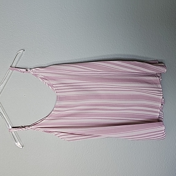 Torrid Spring size 3 crepe lavender rayon button front striped tank - Picture 8 of 11